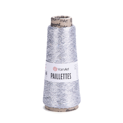 YarnArt Paillettes 8001 - stříbrná