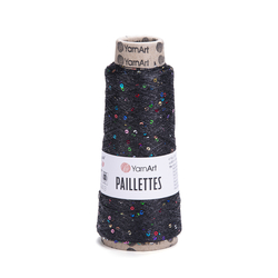 YarnArt Paillettes 8010 - černá