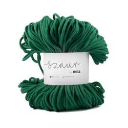 Bavlněná šnůra MILA 3 mm - zelená trávová