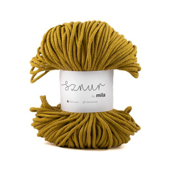 Bavlněná šnůra MILA 5 mm - zlaté kiwi