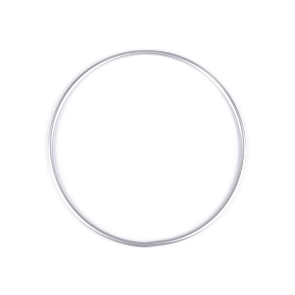 Kovový kruh na lapač snů Ø 20 cm hliník - stříbrný