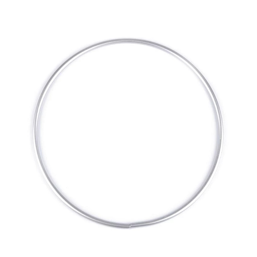 Kovový kruh na lapač snů Ø 25 cm hliník - stříbrný