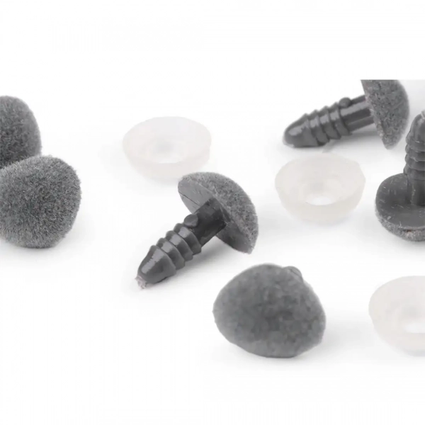 Bezpečnostní čumák sametový 11x14 mm - šedá
