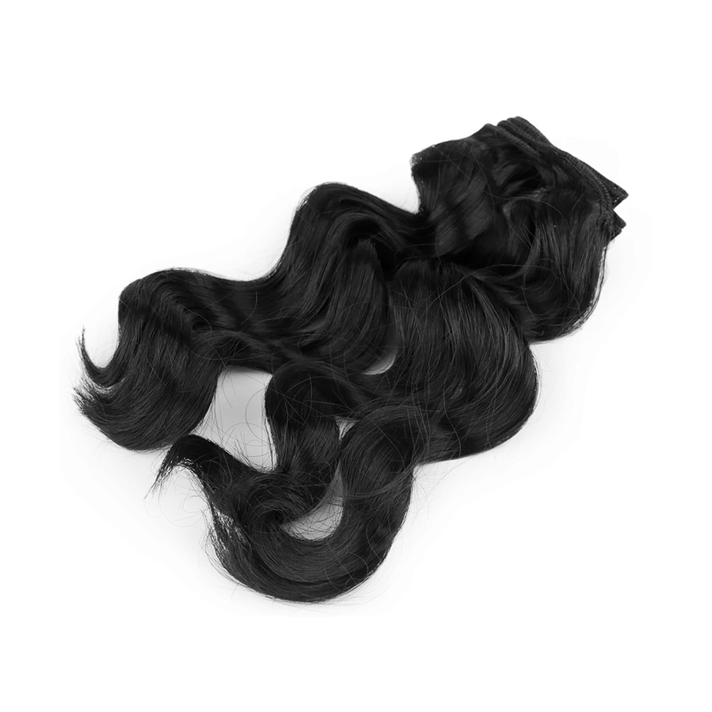 Vlasy pro panenky 25 cm vlnité - černá