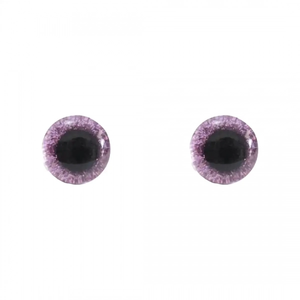 Glitrové (třpytivé) oči Ø 14 mm - světlá fialová