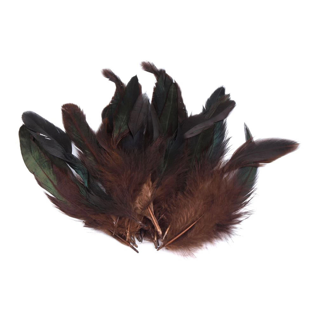 Pštrosí peří 6 - 20 cm - hnědá