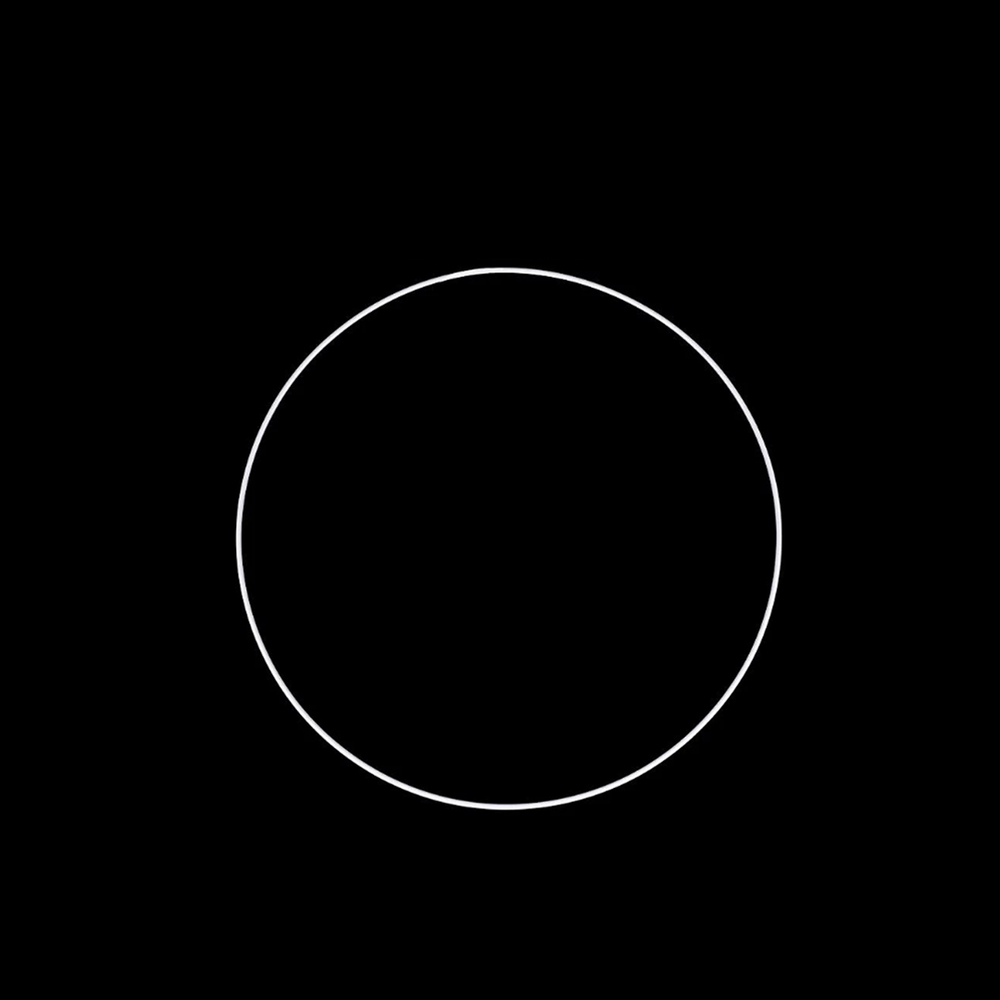 Kovový kruh na lapač snů Ø 25 cm - bílá