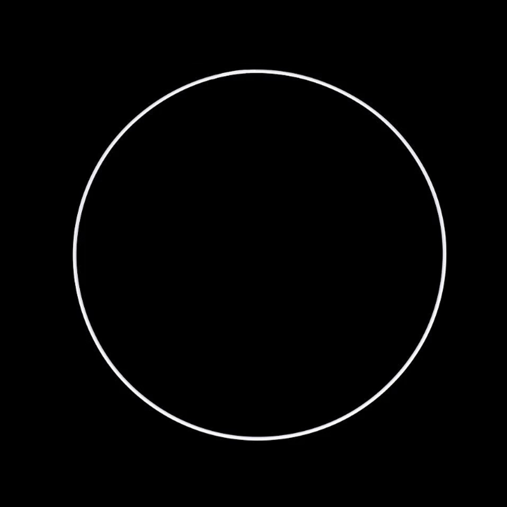 Kovový kruh na lapač snů Ø 40 cm - bílá