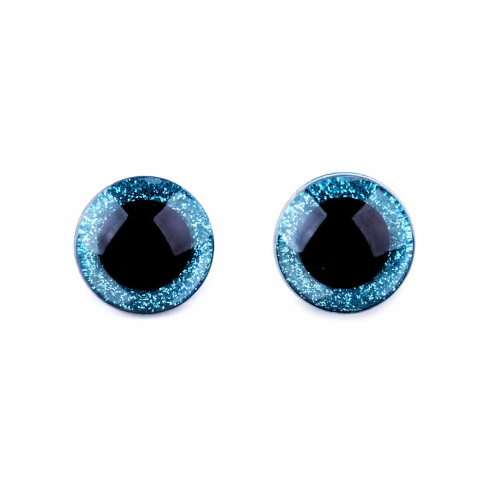 Glitrové (třpytivé) oči Ø 25 mm - modrá