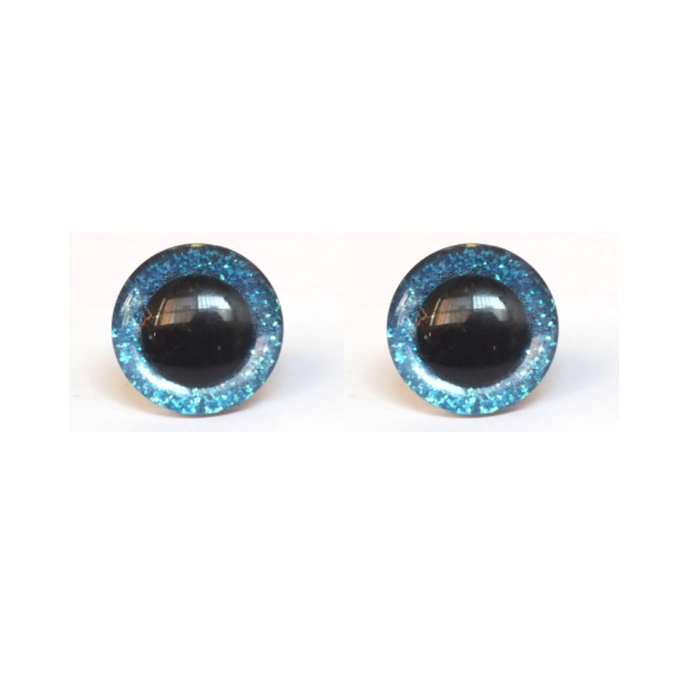 Glitrové (třpytivé) oči Ø 16 mm - modrá
