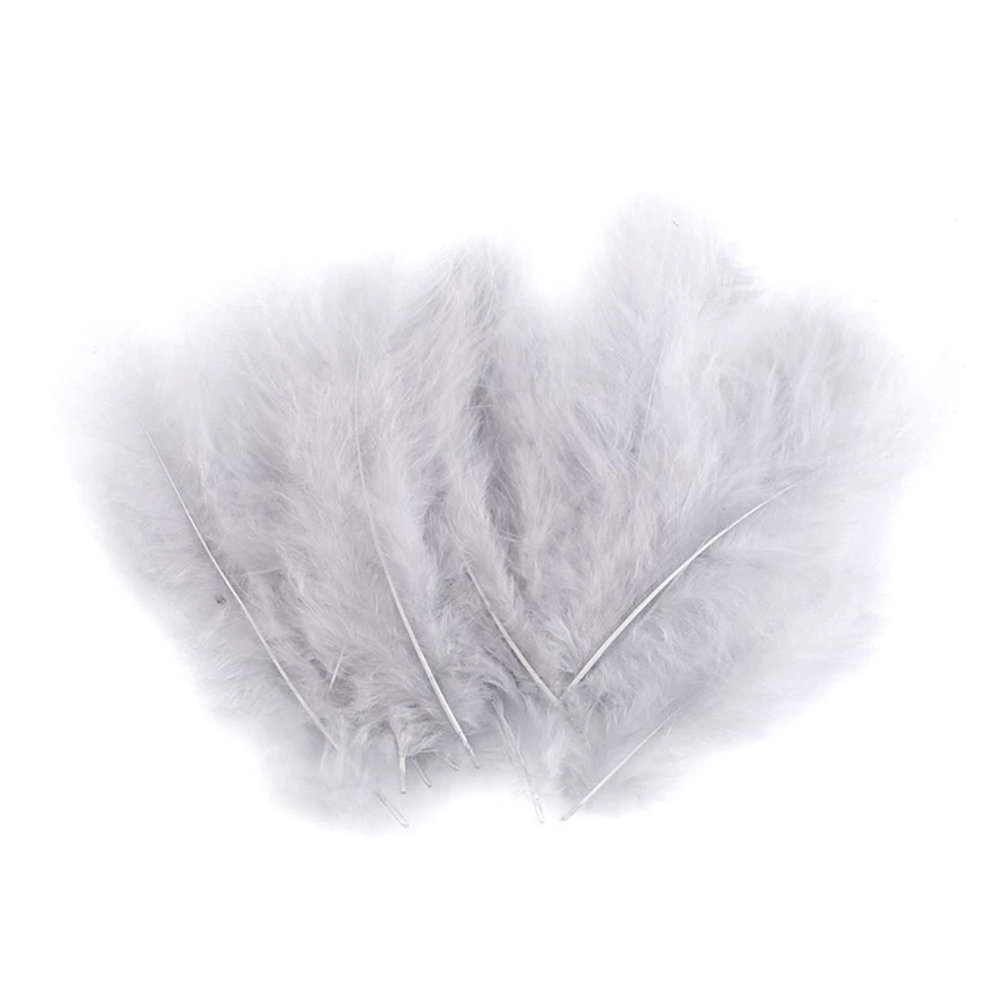 Pštrosí peří 9 -16 cm - nejsvětlejší šedá