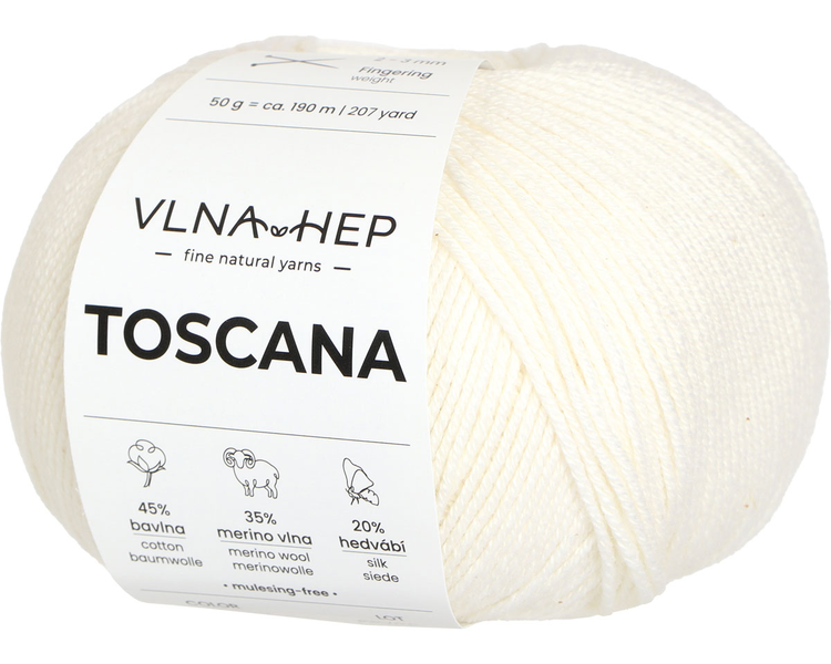 Vlna-Hep Toscana 142010 Bright White – zářivě bílá
