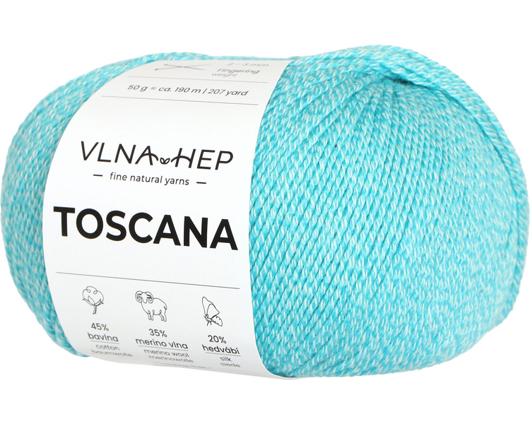 Vlna-Hep Toscana 142680 Blue Curacao – zářivá tyrkysová