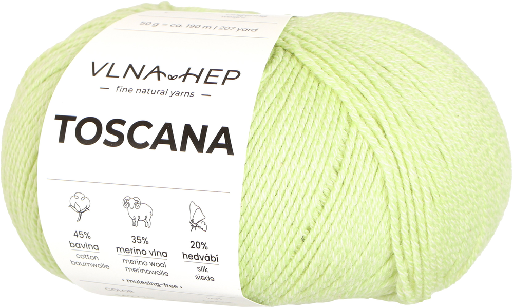 Vlna-Hep Toscana 142770 Lime Cream – limetkově zelená