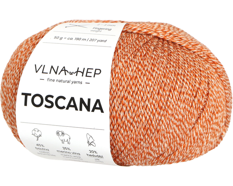 Vlna-Hep Toscana 142880 Rust – rezavě hnědá