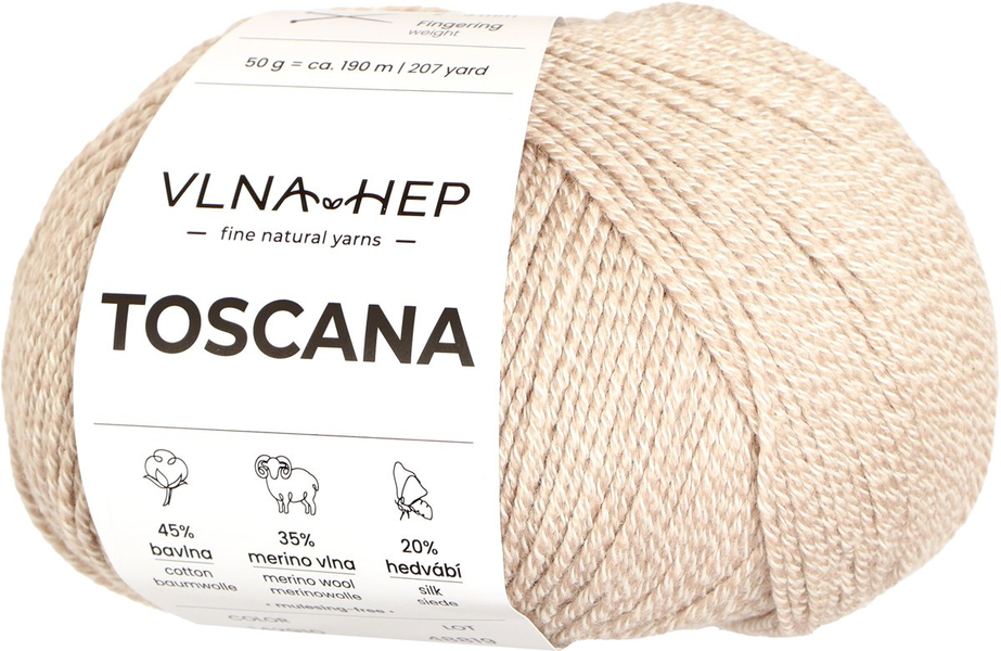 Vlna-Hep Toscana 142910 Brush – béžovohnědá
