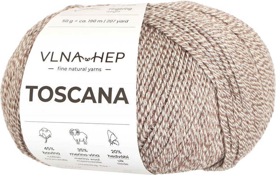 Vlna-Hep Toscana 142930 Cocoa Creme – kakaově hnědá