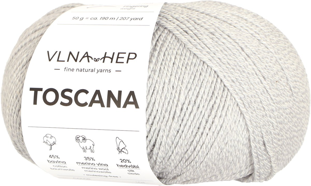 Vlna-Hep Toscana 143020 Oyster Mushroom – světle šedá