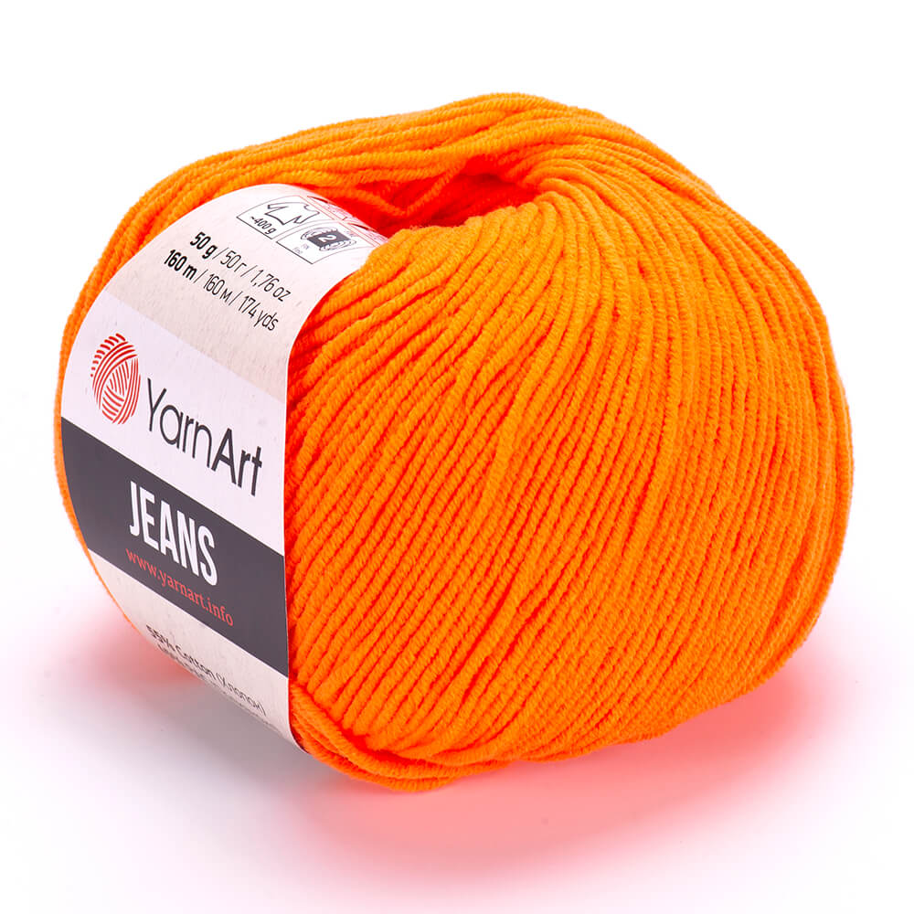 YarnArt Jeans 77 - neonově oranžová