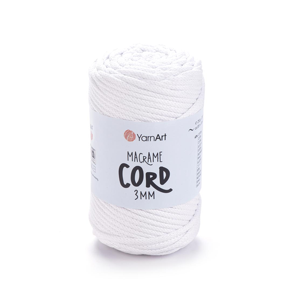 YarnArt Macrame Cord 3 mm 751 - bílá