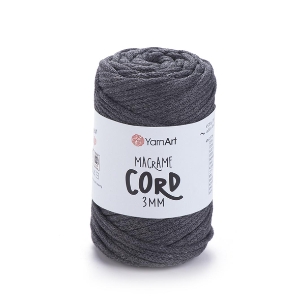 YarnArt Macrame Cord 3 mm 758 - grafitová