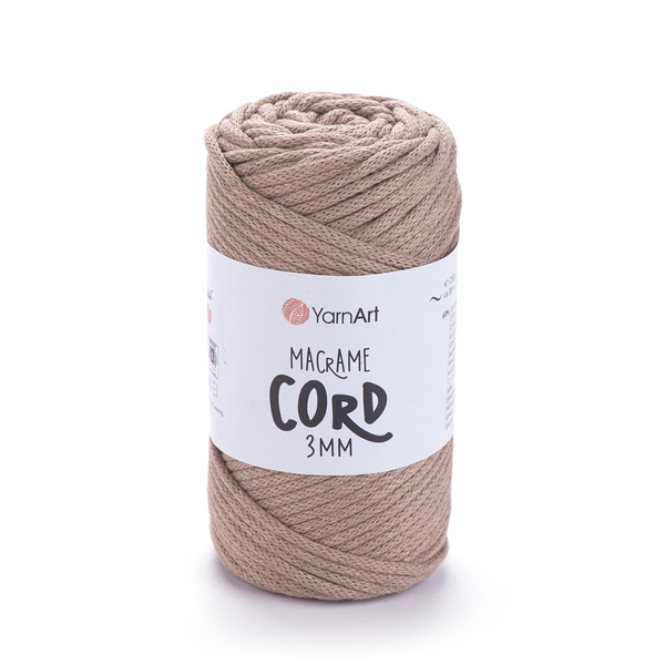 YarnArt Macrame Cord 3 mm 768 - hnědo béžová