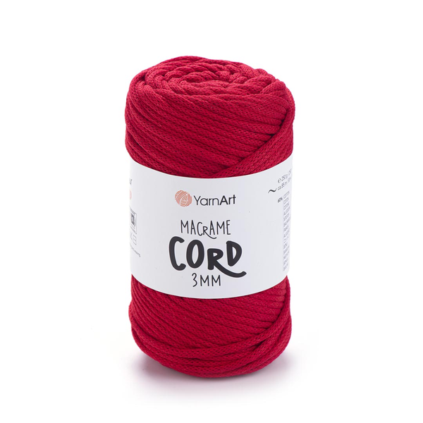 YarnArt Macrame Cord 3 mm 773 - červená
