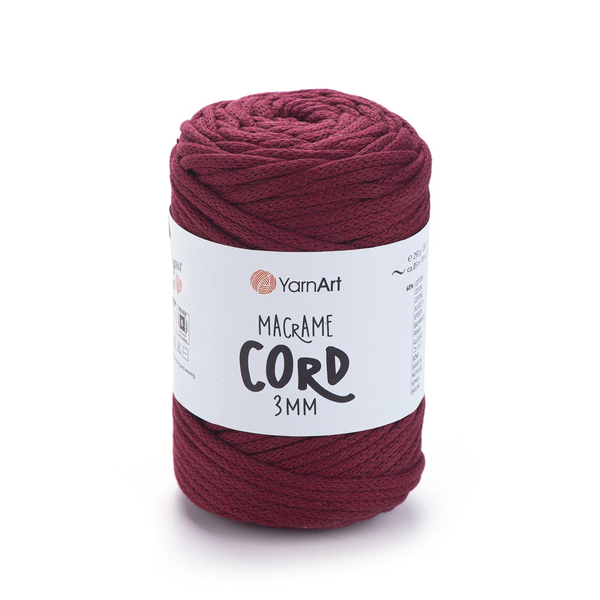 YarnArt Macrame Cord 3 mm 781 - bordó