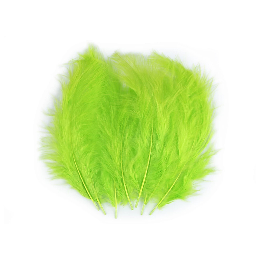 Pštrosí peří 9 -16 cm - limetkově zelená