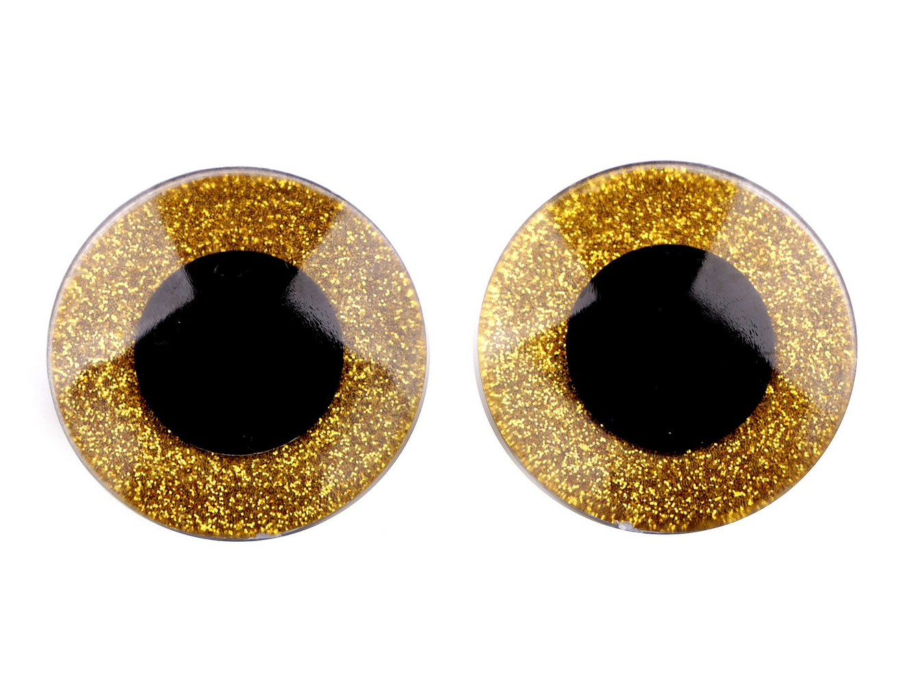 Glitrové (třpytivé) oči Ø 40 mm - zlatá