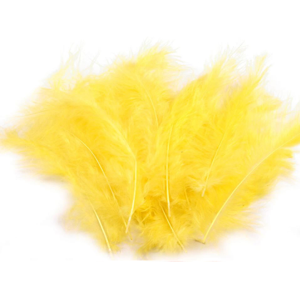 Pštrosí peří 9 -16 cm - žlutá